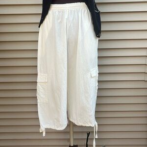 Baggy linen pants with side pockets from Mexico, size medium